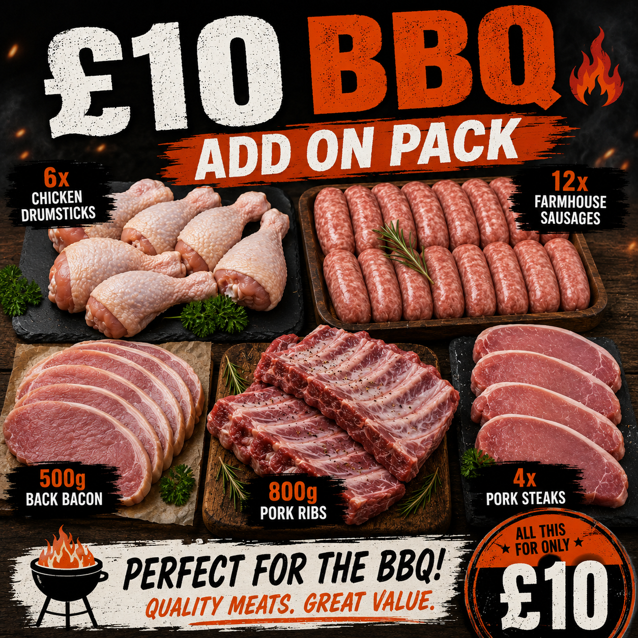£10 BBQ Add-on Pack